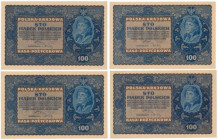 100 mkp 08.1919 - różne serie (4szt) Reference: Miłczak 27c
Grade: 1, 1/AU 

POLAND POLEN MIXED LOTS BANKNOTES