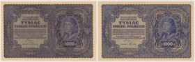 1.000 mkp 1919 - II Serja AW i III Serja B (2szt) Reference: Miłczak 29d, 29e
Grade: XF+ 

POLAND POLEN MIXED LOTS BANKNOTES