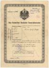 Paszport, Warszawa 1907 Wymiary: 25 x 34.5 cm.&nbsp;