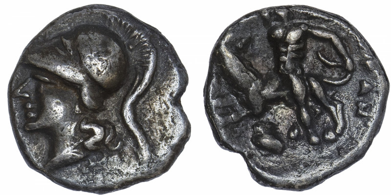 GRÈCE ANTIQUE
Calabre, Tarente. Diobole ND (280-229 av. J.-C.), Tarente.
SNG D...
