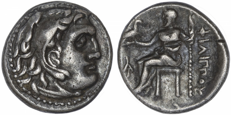 GRÈCE ANTIQUE
Macédoine (royaume de), Philippe III (323-317 av. J.-C.). Drachme...