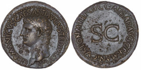 EMPIRE ROMAIN
Caligula (37-41) et Germanicus. As pour Germanicus 37-38, Rome.
RIC.35 ; Bronze - 10,52 g - 28 mm - 6 h 
Traces d’une ancienne corros...