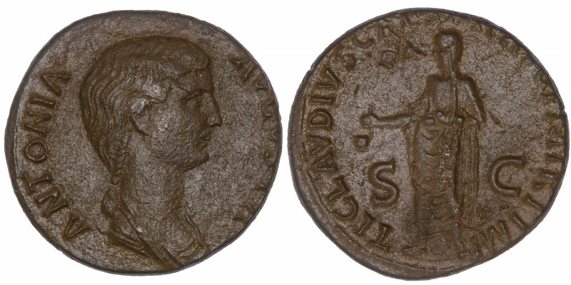 EMPIRE ROMAIN
Claude (41-54). As pour Antonia 41-42, Rome.
RIC.92 ; Bronze - 1...