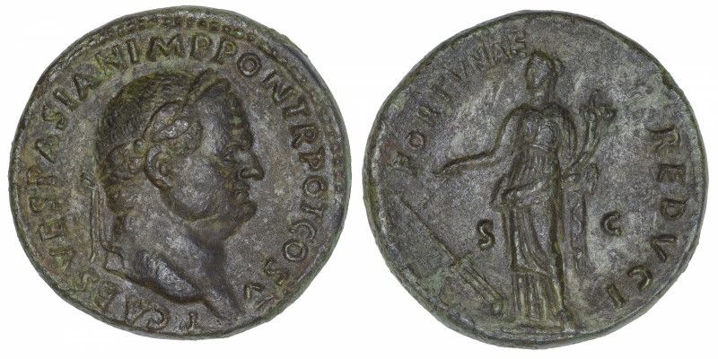 EMPIRE ROMAIN
Titus César (69-79). Sesterce 76, Rome.
RIC.672 ; Bronze - 26,66...