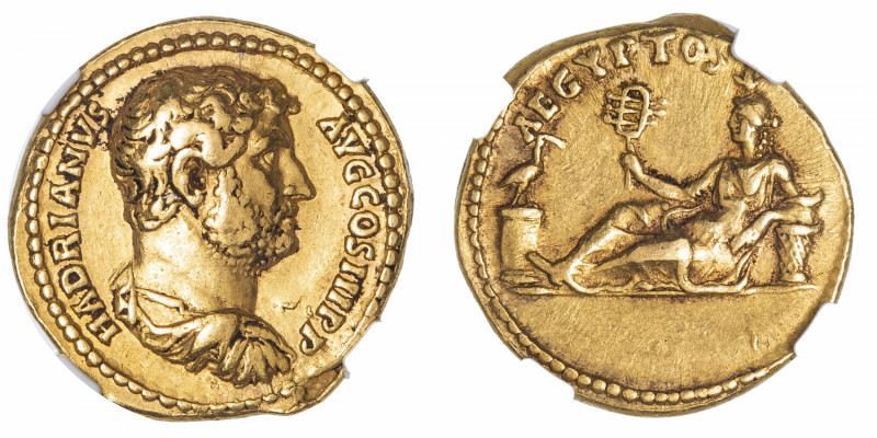 EMPIRE ROMAIN
Hadrien (117-138). Aureus 130-133, Rome.
RIC.1477 - Calicó 1190 ...