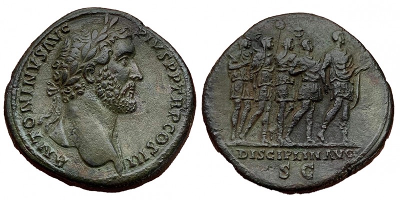 EMPIRE ROMAIN
Antonin le Pieux (138-161). Sesterce ND (140-143), Rome.
RIC.604...