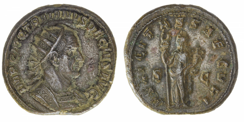 EMPIRE ROMAIN
Trajan Dèce (249-251). Double sesterce 249-251, Rome.
RIC.115c -...