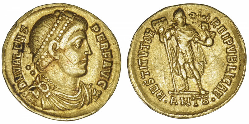 EMPIRE ROMAIN
Valens (364-378). Solidus ND (364-367), Antioche.
Ric.2e ; Or - ...