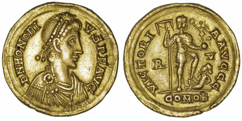 EMPIRE ROMAIN
Honorius (393-423). Solidus ND (408-423), Ravenne.
RIC.1287 ; Or...