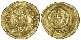 EMPIRE BYZANTIN
Eudoxia (421-443). Trémissis 425-429, Constantinople.
RIC.253 ; Or - 1,42 g - 14 mm - 12 h 
TB.