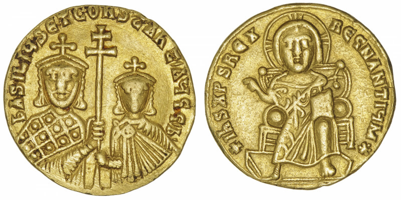 EMPIRE BYZANTIN
Basile Ier et Constantin (868-879). Solidus ND (868-879), Const...