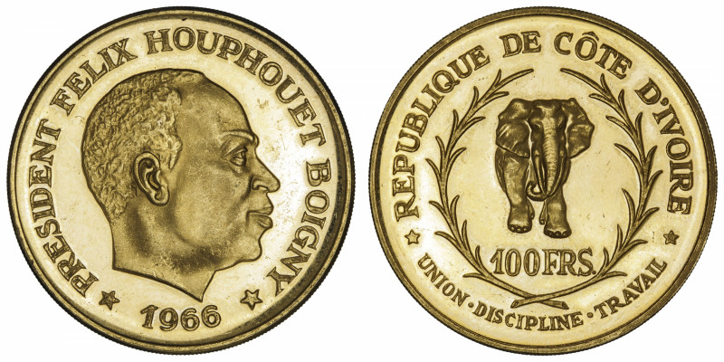 CÔTE D'IVOIRE
République (1960 - à nos jours). 100 francs Félix Houphouet Boign...