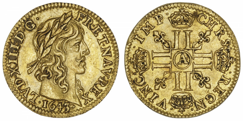 CAPÉTIENS
Louis XIII (1610-1643). Demi-louis d’or 1643, A, Paris.
Dy.1299 - G....