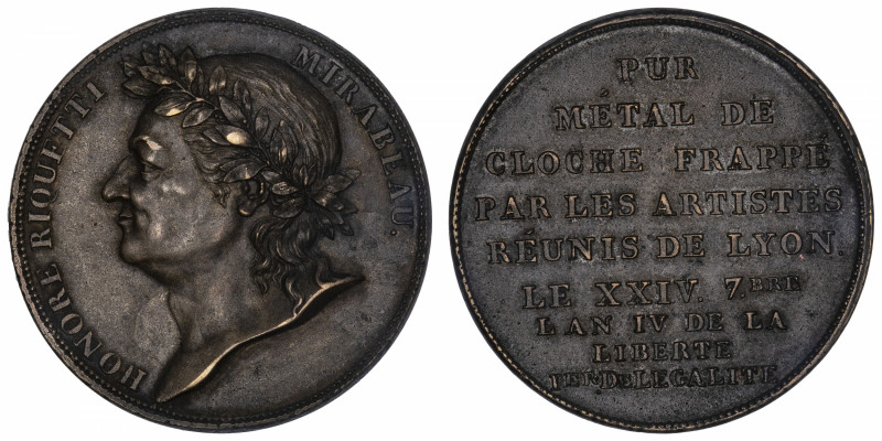 CAPÉTIENS
Constitution (1791-1792). Essai à l'effigie de Mirabeau, variété PUR ...