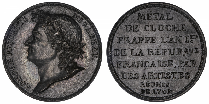 CAPÉTIENS
Constitution (1791-1792). Essai à l'effigie de Mirabeau 1792, Lyon.
...