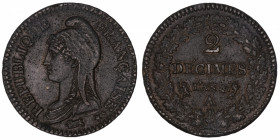 FRANCE
Directoire (1795-1799). 2 décimes Dupré AN 4 (1795), A, Paris.
G.300 - F.145 ; Cuivre - 20,60 g - 33 mm - 6 h 
Frappe un peu faible au rever...