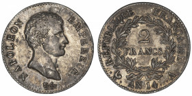FRANCE
Premier Empire / Napoléon Ier (1804-1814). 2 francs calendrier révolutionnaire An 14, A, Paris.
G.495 - F.251 ; Argent - 9,96 g - 27 mm - 6 h...