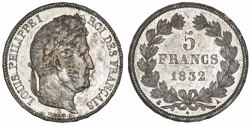 FRANCE
Louis-Philippe Ier (1830-1848). 5 francs Domard 1832, A, Paris.
G.678 -...