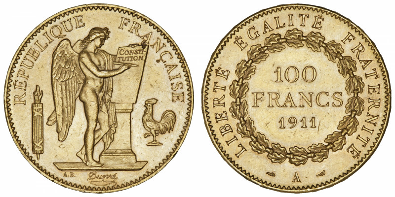 FRANCE
IIIe République (1870-1940). 100 francs Génie 1911, A, Paris.
G.1137a -...