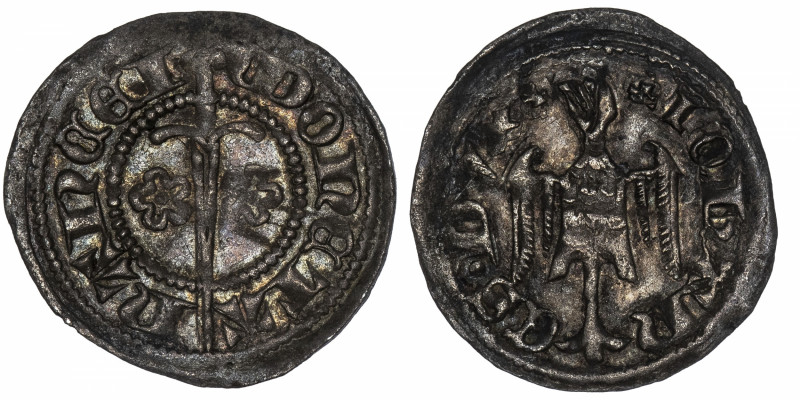 FRANCE / FÉODALES
Lorraine (duché de), Jean Ier (1348-1389). Denier à l’alérion...