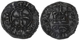 GRÈCE
Achaïe, Philippe de Savoie (1301-1306). Denier ND, Clarentia.
CCS.18 ; Billon - 0,85 g - 18 mm - 5 h 
Patine noire. TTB.