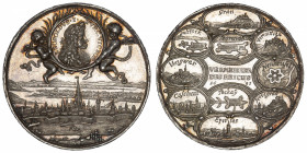 HONGRIE
Léopold Ier (1657-1705). Médaille, victoires sur les Turcs 1685, Nuremberg.
Popelka 26 - Slg. Erlanger 2570 - Slg. Julius 258 - Slg. Montenu...