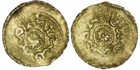 MAROC
Moulay ‘Abd al-Rahman (1238-1276 AH / 1822-1859). Benduqi 1248 AH (1832), Fès.
Fr.49 - C.150.2 ; Or - 3,37 g - 18 mm - 9 h 
TTB.