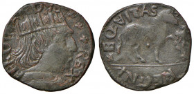 Aquila. Ferdinando I d’Aragona (1458-1494). Cavallo AE gr. 1,80. MEC14, 993. D’Andrea-Andreani 96. MIR 88. Vall-Llosera i Tarrés 200. SPL/q.SPL