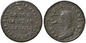 Ascoli. Pio VI (1775-1799). Madonnina da 5 baiocchi 1797 CU gr. 18,49. Muntoni 151. Mazza pag. 87. Molto rara. BB
