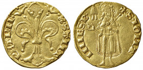 Avignone. Monetazione anonima pontificia del sec. XIV. Fiorino AV gr. 3,52. Muntoni 2. Berman 201. MIR 223/2. Raro. Migliore di BB