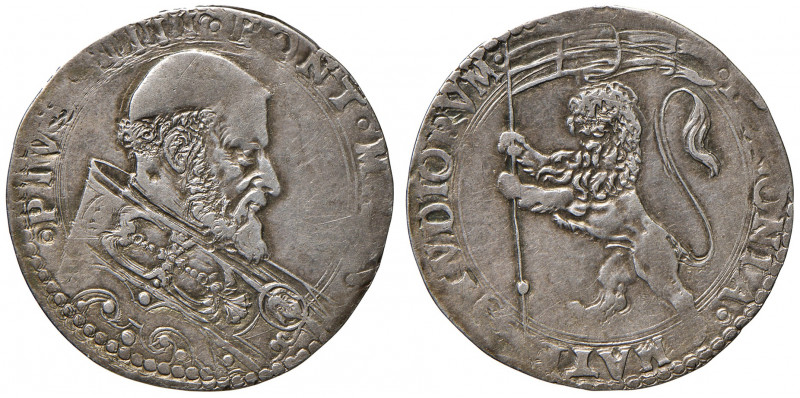 Bologna. Pio IV (1559-1565). Bianco AG gr. 4,90. Muntoni 70. Berman 1076. Chimie...