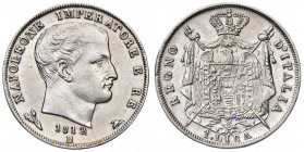 Bologna. Napoleone I re d’Italia (1805-1814). Lira 1812 AG. Pagani 59. Chimienti 1214. MIR 64/5. Rara. Buon BB