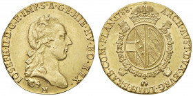 Milano. Giuseppe II d’Asburgo-Lorena imperatore e duca di Milano (1780-1790). Monetazione imperiale. Sovrano 1788 AV gr. 9,35. Crippa 13/D. MIR 455/4....