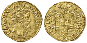 Napoli. Carlo d’Asburgo re di Spagna, delle Due Sicilie etc… (1516-1556), V come imperatore del S.R.I. (1519-1554). Ducato (sigla IBR; Giovan Battista...