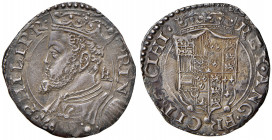 Napoli. Filippo II di Spagna (1554-1598). I periodo: principe di Spagna, 1554-1556. Tarì (sigla IBR; Giovan Battista Ravaschieri m.d.z., fino al 1567)...