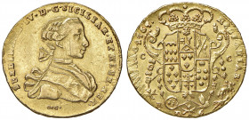 Napoli. Ferdinando IV di Borbone (1759-1816). Da 6 ducati 1767 AV gr. 8,43. P.R. 10. MIR 357/14. Magliocca 195. Lievemente tosata, migliore di BB