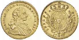 Napoli. Ferdinando IV di Borbone (1759-1816). Da 6 ducati 1768 AV gr. 8,81. P.R. 13a. MIR 354/1. Magliocca 197b (questo esemplare illustrato). Ex asta...