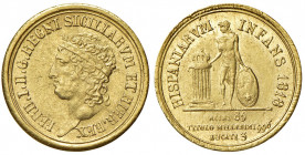 Napoli. Ferdinando I di Borbone (1816-1825). Da 3 ducati 1818 AV. Pagani 80a. P.R. 3. MIR 459. Rara. q.SPL