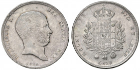 Napoli. Francesco II di Borbone (1825-1830). Da 120 grana 1825 AG. Pagani 109. P.R. 6. MIR 476. Magliocca 467. BB-SPL
