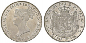 Parma. Maria Luigia d’Austria (1815-1847). Lira 1815 (Milano) AG. Pagani 9. Graffietto nel campo del dr., altrimenti q.FDC/FDC
