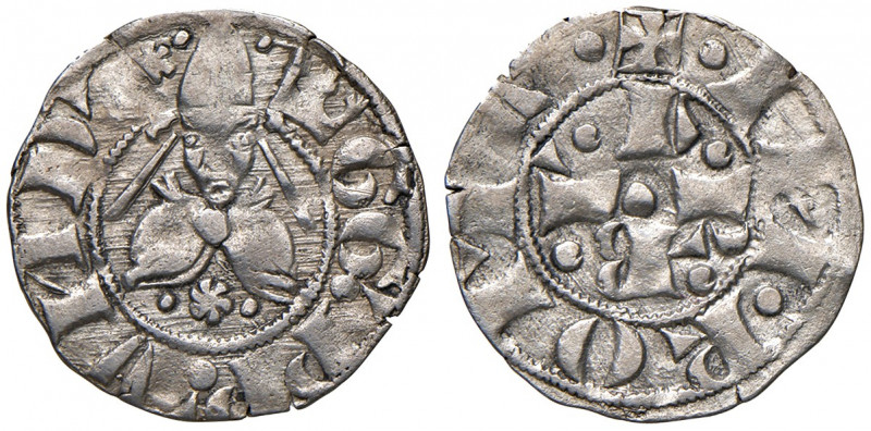 Roma. Gregorio XI (1370-1378). Bolognino romano (segno: corona) AG gr. 1,20. Mun...