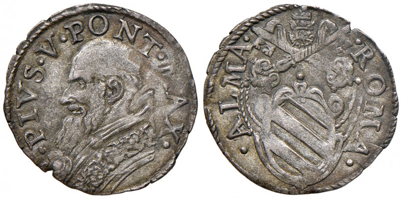 Roma. Pio V (1566-1572). Baiocco MI gr. 1,04. Muntoni 24. Berman 1103. MIR 1095....