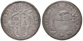 Roma. Alessandro VII (1655-1667). Testone AG gr. 9,44. Muntoni 9. Berman 1902. MIR 1851/4. Raro. Patina di medagliere, SPL
