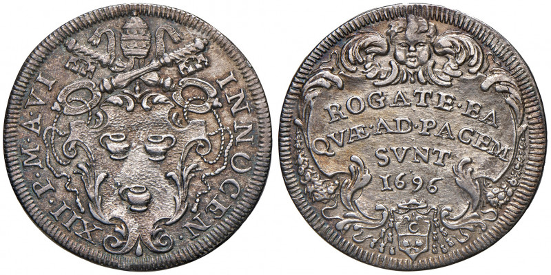 Roma. Innocenzo XII (1691-1700). Testone 1696 anno VI AG gr. 9,10. Muntoni 47. B...