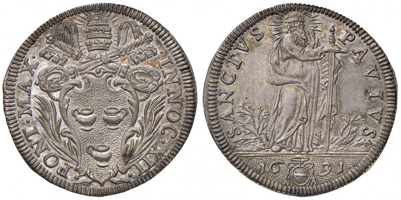 Roma. Innocenzo XII (1691-1700). Giulio 1691 AG gr. 3,03. Muntoni 65. Berman 226...