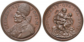 Roma. Clemente XII (1730-1740). Medaglia AE gr. 22,11 Ø 37 mm. Opus Ottone Hamerani. Per le opere di carità del pontefice. Patrignani 54. Fondi lucent...