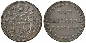 Roma. Pio VI (1775-1799). Da 2 baiocchi anno XX CU gr. 20,57. Muntoni 112 var. I. Berman 2991. q.SPL