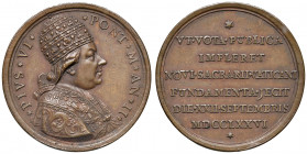 Roma. Pio VI (1775-1799). Medaglia anno II/1776 AE gr. 16,39 Ø 34 mm. Opus autore sconosciuto. La canonica di San Pietro. Patrignani 21a. SPL