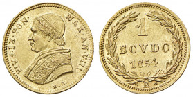 Roma. Pio IX (1846-1878). Scudo 1854 anno VIII AV. Pagani 378. q.SPL