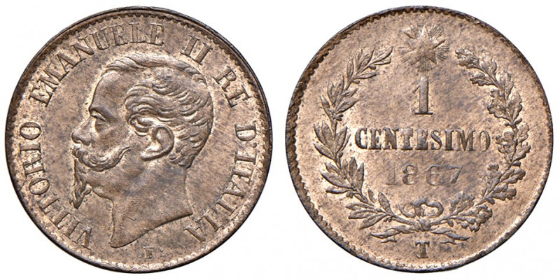 Savoia. Vittorio Emanuele II re d’Italia (1861-1878). Centesimo 1867 (Torino) CU...